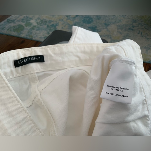 Eileen Fisher White Jeans 14 - Picture 6 of 6
